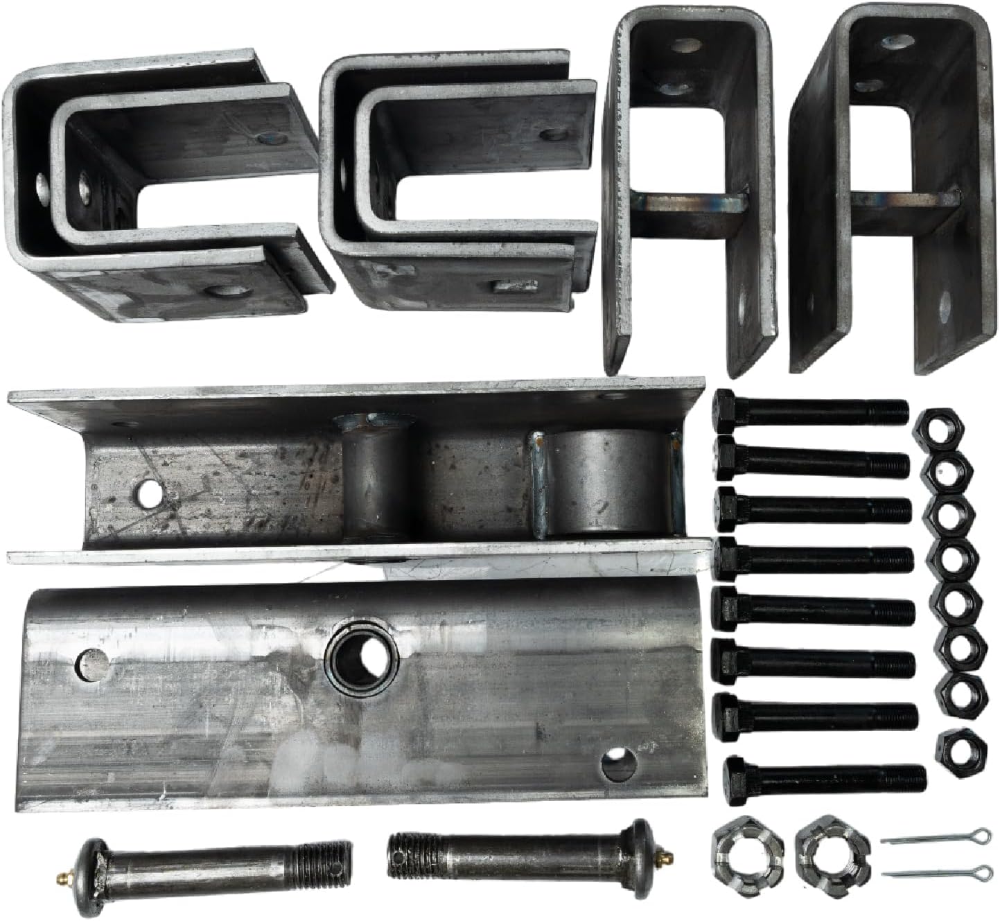 Tandem Axle Trailer Suspension Kit – Universal Double Eye Leaf Spring Hangers for 3,500–7,000 lb Axles – All-in-One Hardware Set – APT5