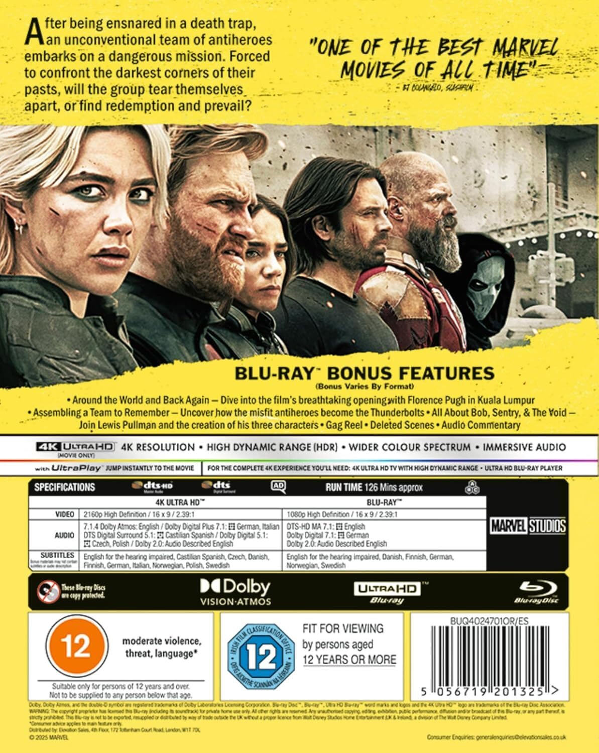 Thunderbolts* (Bonus Features Included) (2025) [4K UHD + Blu-ray] [Region Free]
