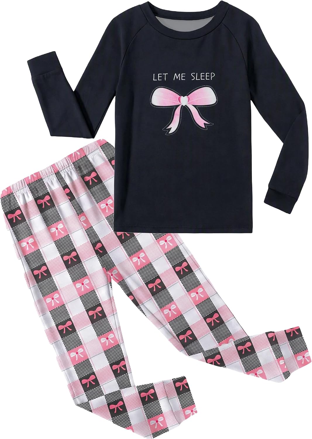 Arshiner Girls Pajamas Long Sleeve Snug Fit Pjs Set Kids Cute Sleepwear