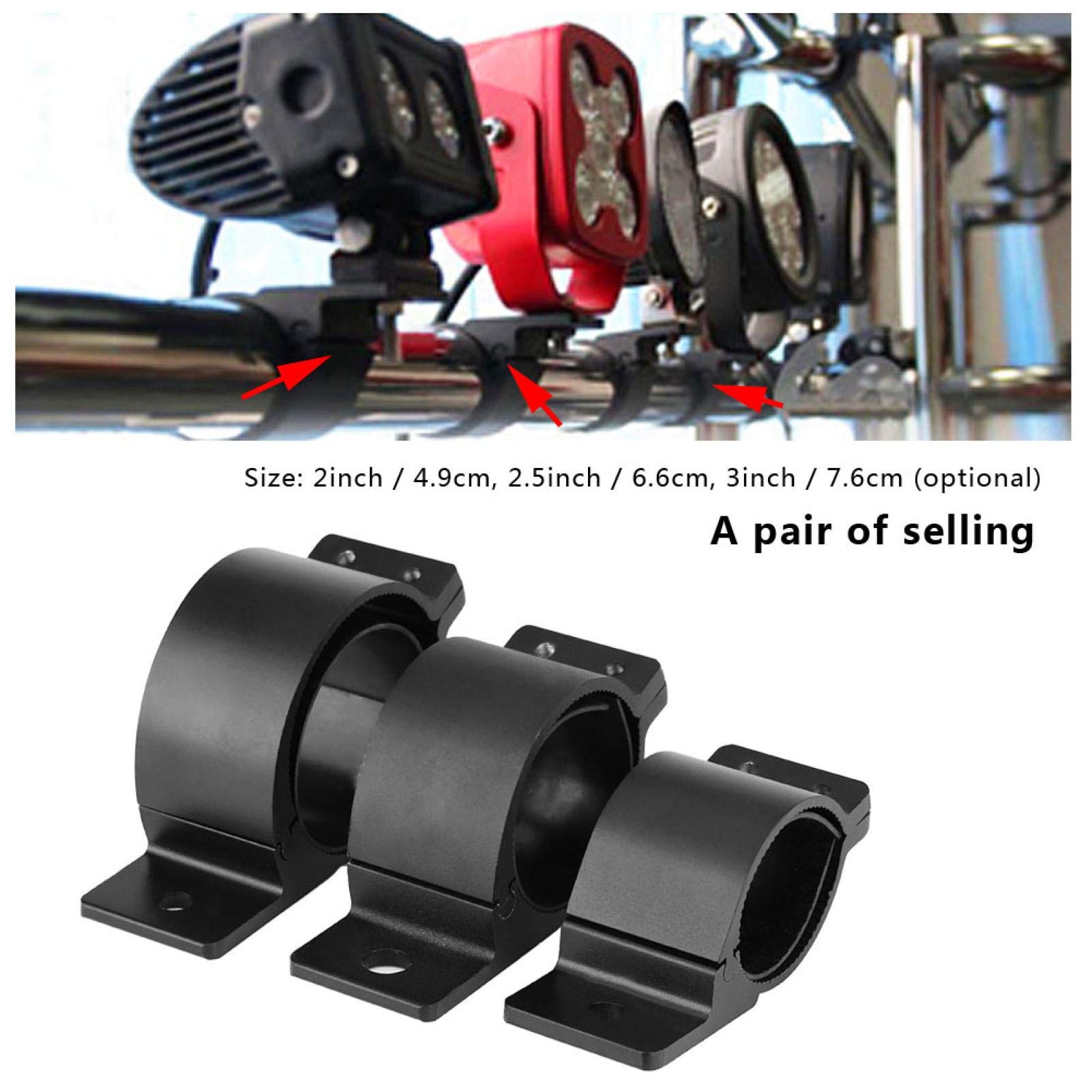 Bull Bar Light Mount Motorcycle Bracket 30 35mm Adjustable Clamp For bull-bar-light-mount-motorcycle-bracket-30-35mm-adjustable-clamp-for