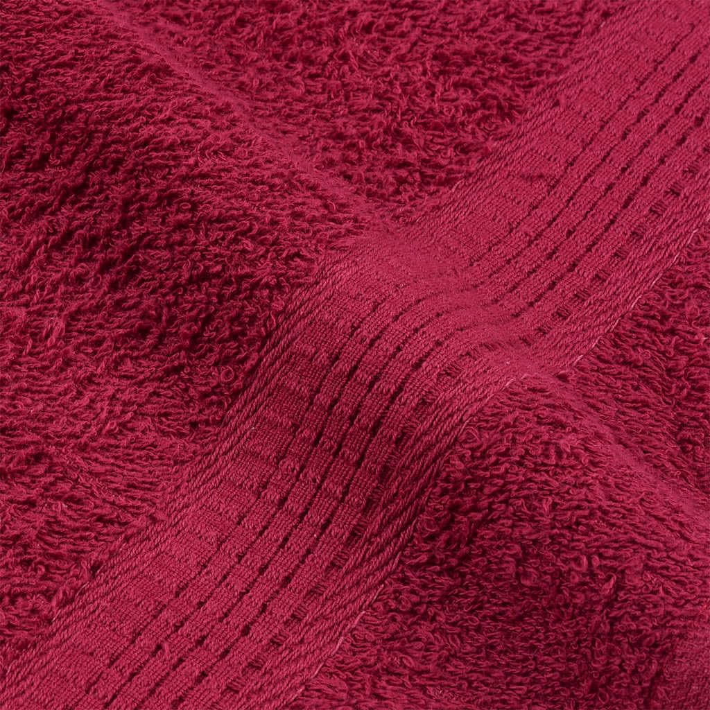 Toalla (10 unidades, 50 x 100 cm, 360 g/m²), color burdeos