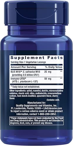 Vista 2 de Life Extension FLORASSIST Higiene Bucal – Probióticos para la salud bucal con S. Salivarius BLIS M18 – Suplemento para el cuidado bucal – Una vez al