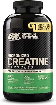 Optimum Nutrition Micronized Creatine Monohydrate Capsules, 300 Ct