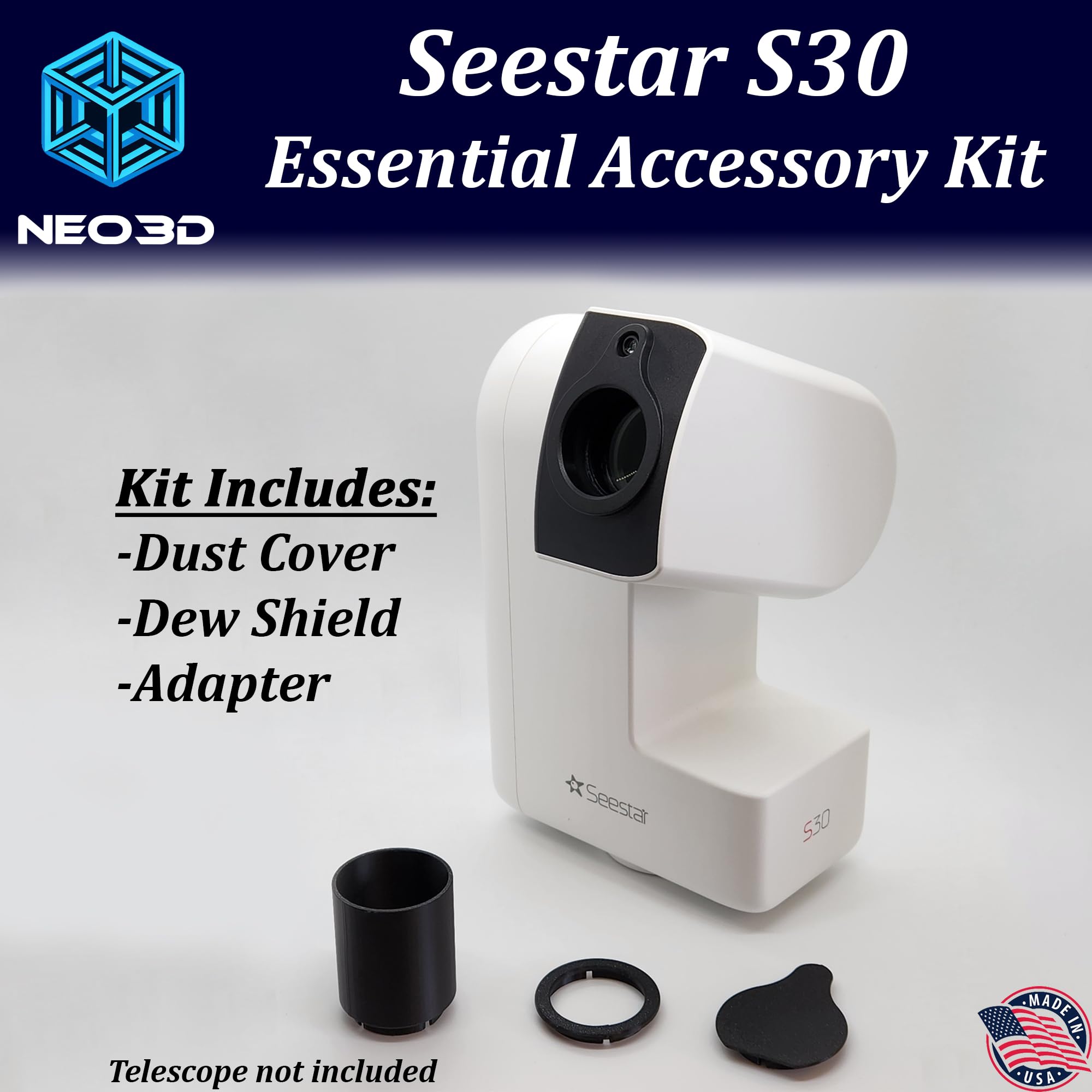 Seestar S30 - Kit de accesorios esenciales para protector de rocío, cubierta de lente, cubierta de rocío, el mejor kit de accesorios Seestar