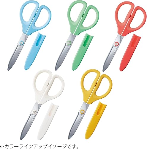 Miniatura 7 de Kokuyo Saxa Glueless Scissors, White, 3D Blade, Symmetrical Handle for Both Right-hand and Left-hand, with Safety Cap, Japan Import (HASA-P280W)