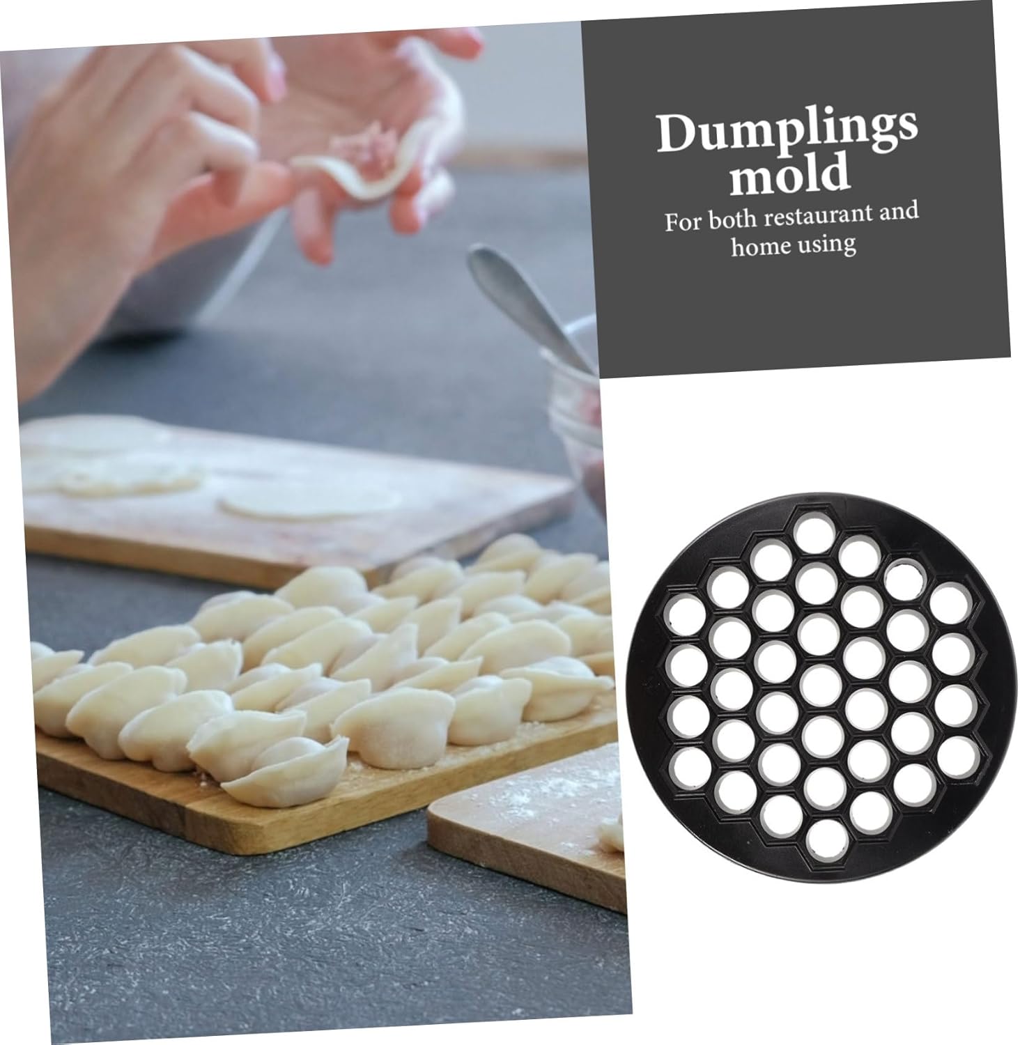 PRETYZOOM 37holes Dumpling Maker Mold Chinese Dumpling Press Machine Easy to Use for Home and Restaurant