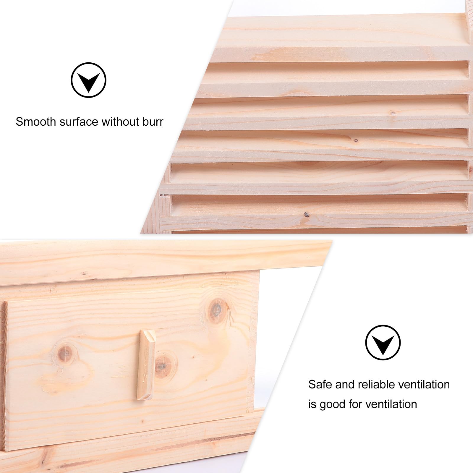 Operitacx Set di Feritoie di Ventilazione in Legno per Sauna Superficie Liscia, Facile da Installare, per Sauna e Bagno Turco, Accessorio Beige per Ricambio dell’Aria