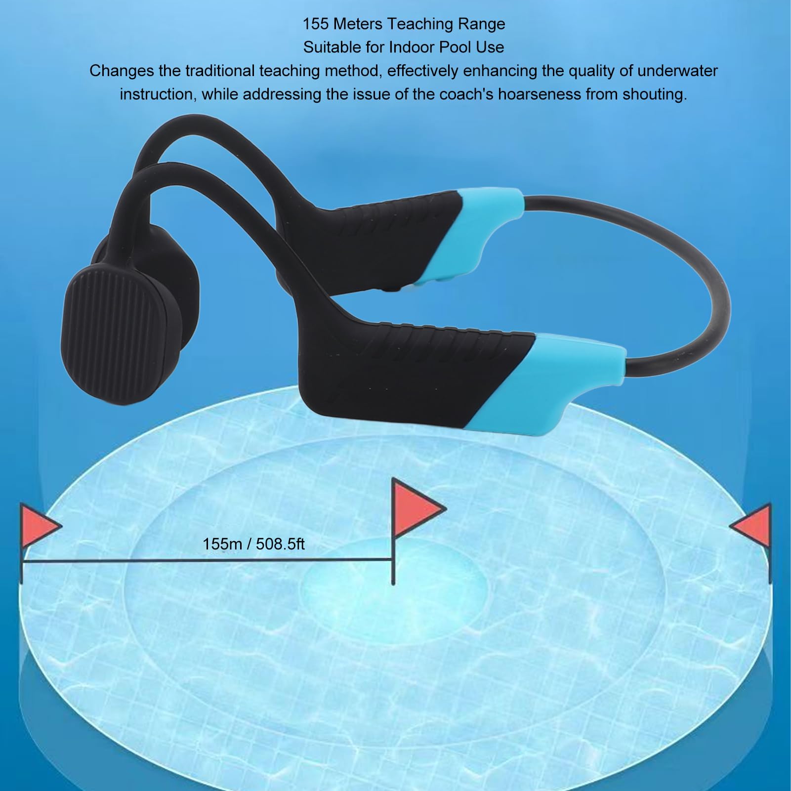 Cuffie da Nuoto a Conduzione Ossea, Design Impermeabile IPX8