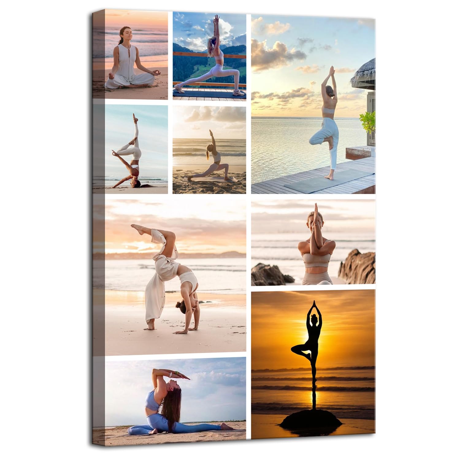 ZHIYYHAO Customized Canvas Prints with Your Photos Collage Personalized Multi Pictures Canvas Wall Art for Living Room Bedroom Study room Home Decor (CF-8，30.00L X20.00W'')