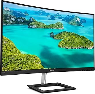 Philips 322E1C Gaming Monitor Curvo da 32", FHD LED VA Adaptive Sync 75 Hz, HDMI, Display Port, VGA, Flicker Free, Low Blue, Nero