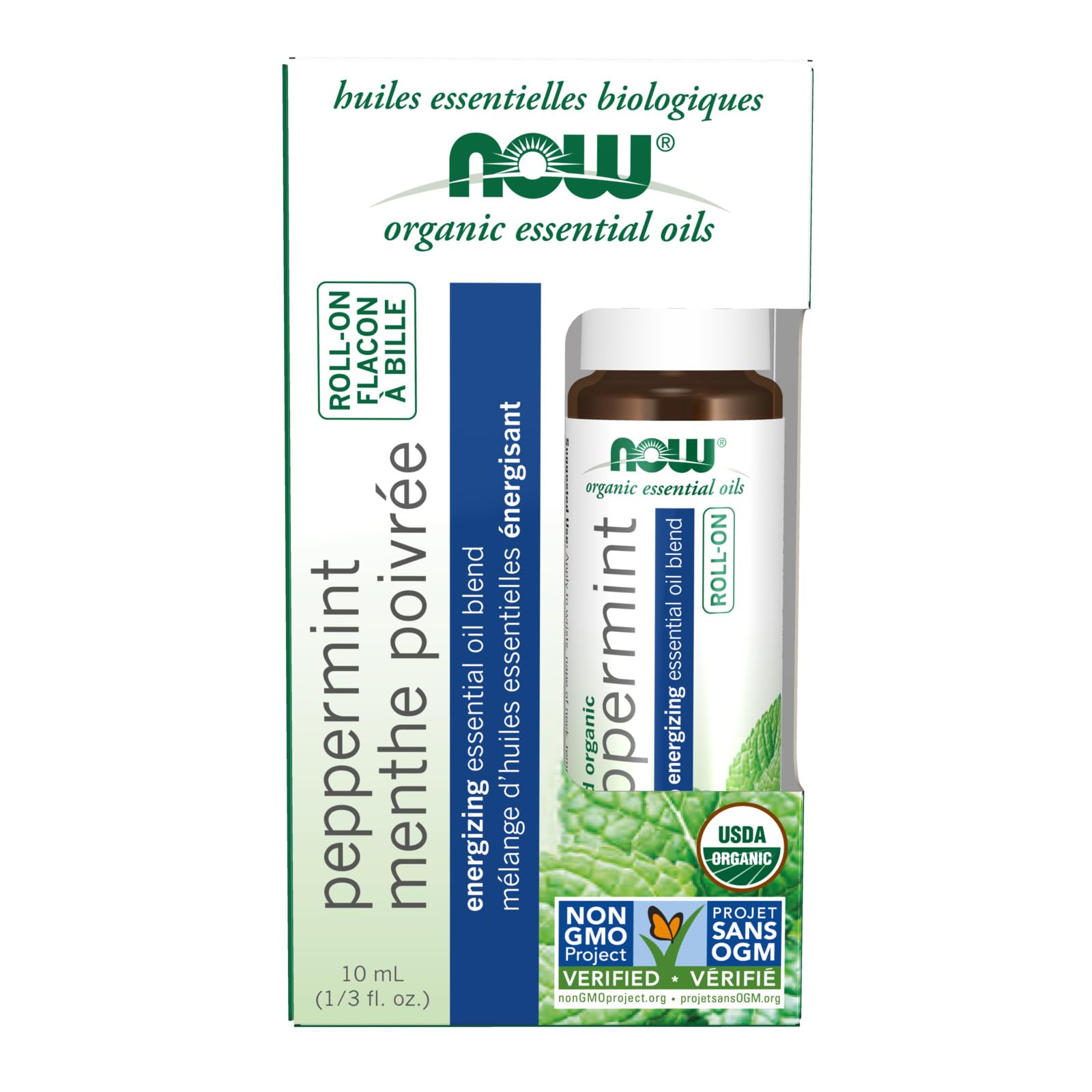 Now Foods Organic Peppermint EO Roll-On 10 ml