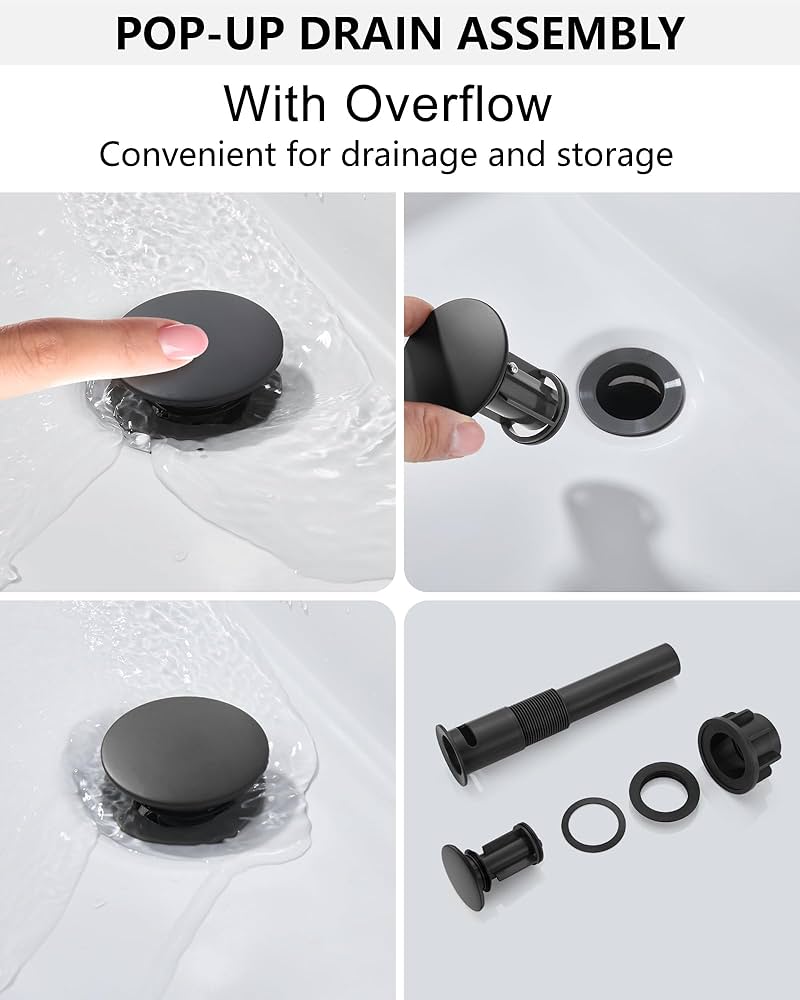 Ifunanya★ Midanya Bathroom Sink Faucet Single Handle Suitable for 1 or