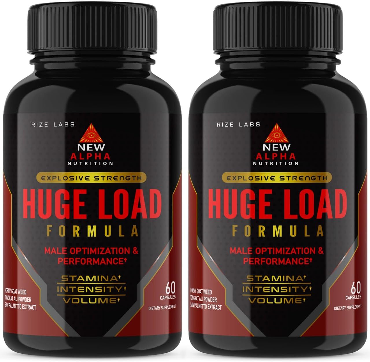 rize labs - Huge Load Formula for Men, A Complete Daily Wellness Supplement for Overall Wellness and Peak Performance, Extra Strength Formula (120 Capsules)