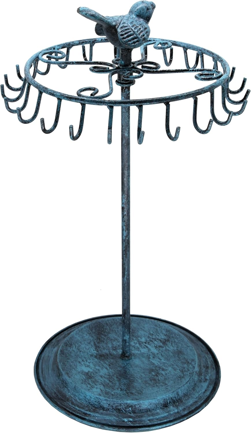 Bird Rotating Necklace Holder Bracelet Stand/Jewelry Organizer/Jewelry Tree, Turquoise