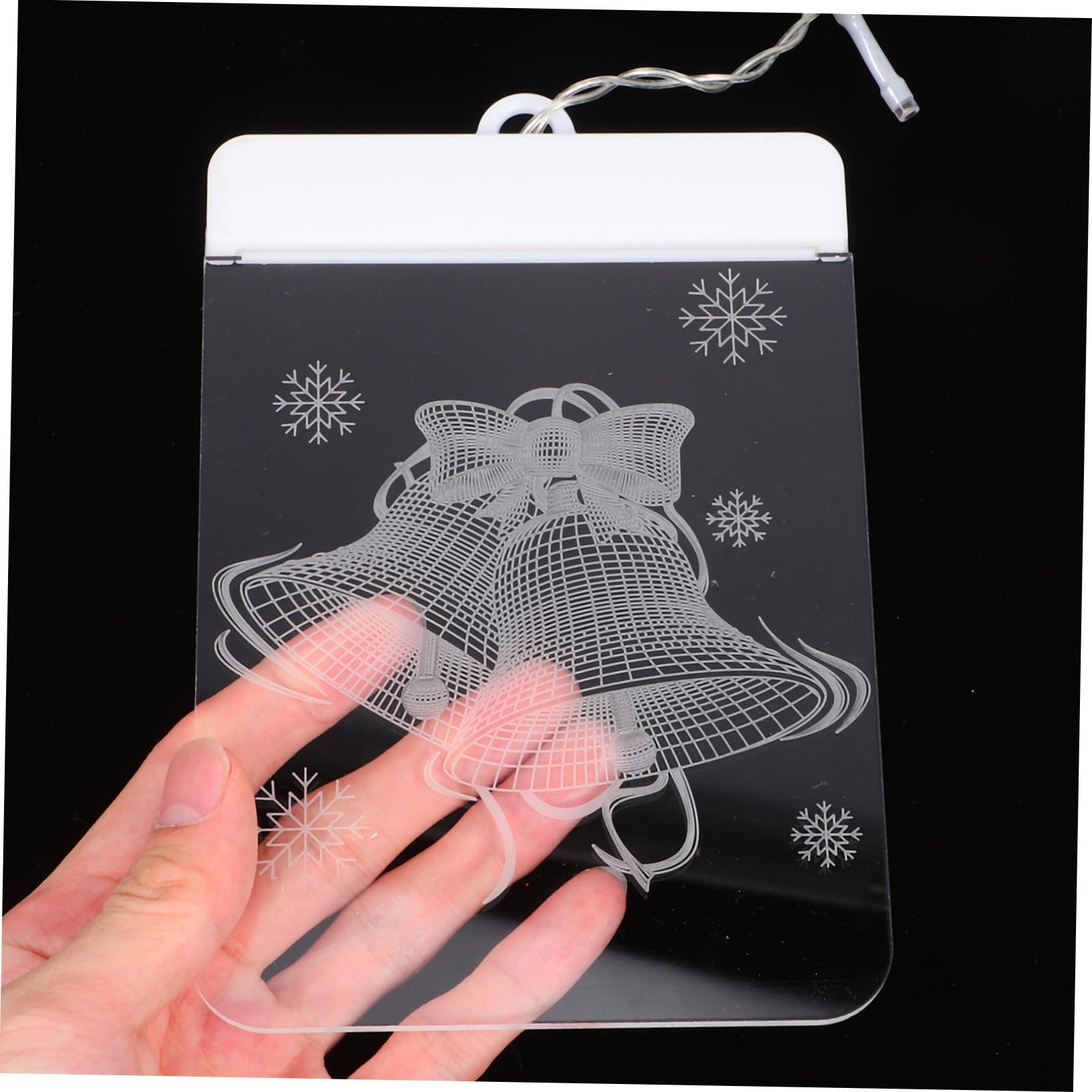ULTECHNOVO Lichtervorhang Für Fenster Schneemann-lichterketten Schneeflocken-lichterketten Hängende Lichterketten Für Fenster Wand Kamin Tür Weg Terrassendekoration Weihnachtsvitrinenbeleucht