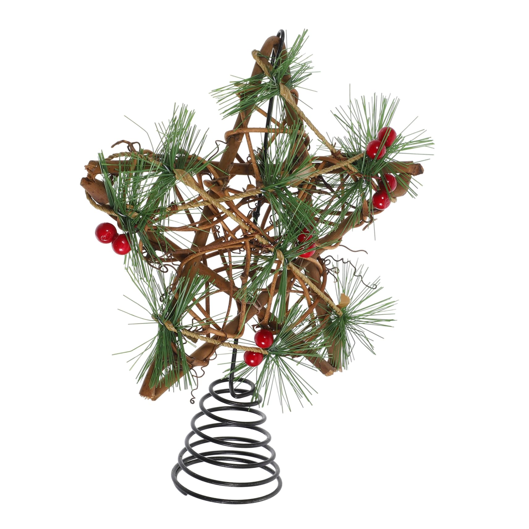3 Stück Weihnachtsbaumspitze Stern Korbgeflecht Weihnachtsbaumspitze Endgültige Mini Weihnachtsbaumstern Ersatz