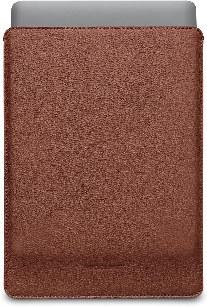 WOOLNUT Leather Sleeve Case Cover for MacBook Pro 13 & Air 13/13.6 inch - Cognac