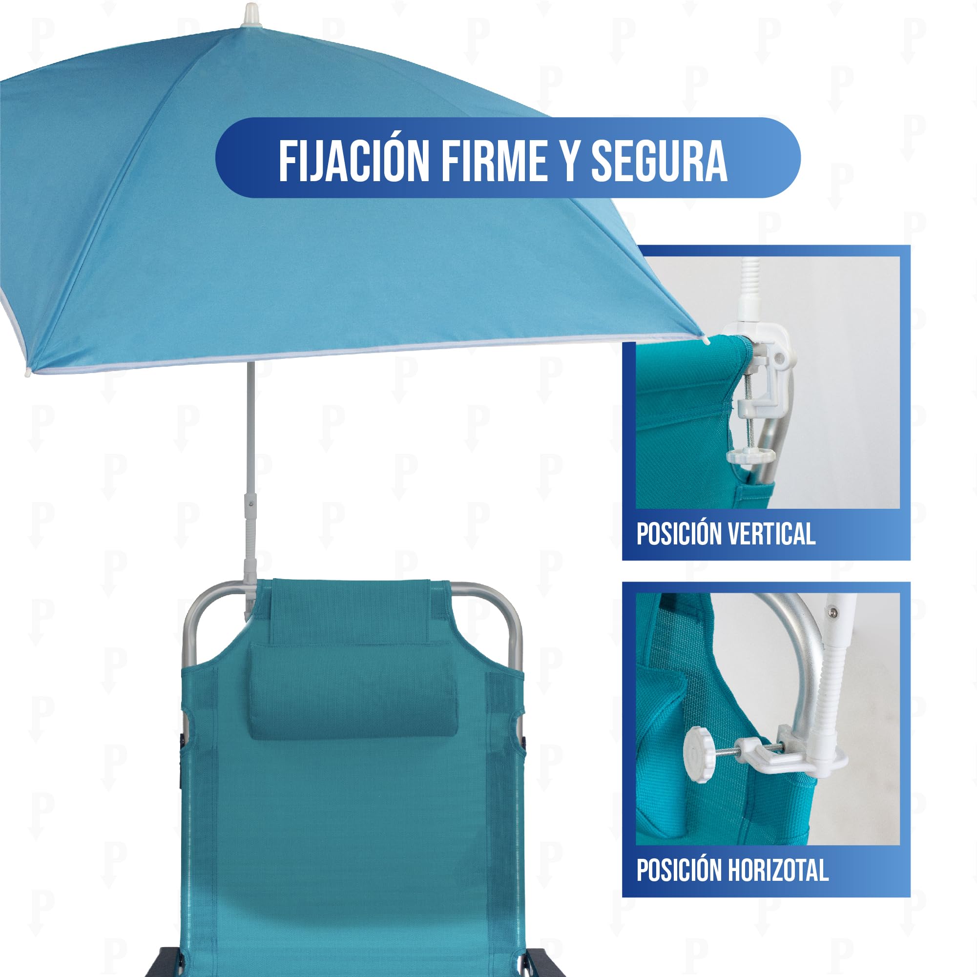 Pincho Ombrellone a vela da spiaggia con rotazione a 360 gradi e doppia posizione di ancoraggio, protezione solare UPF, struttura leggera pieghevole, ideale per pesca, lettura e attività all'aperto (2