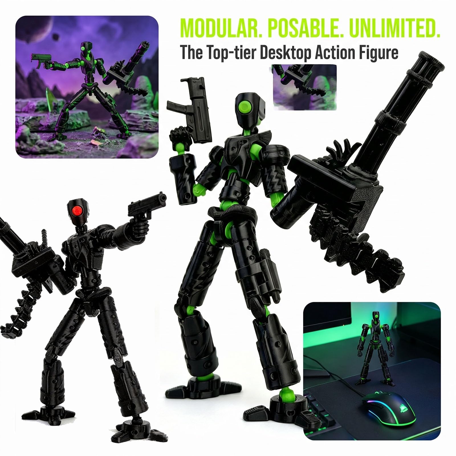 Navoxa T13 Already Assembled Action Figure,T13 Multi-Jointed
