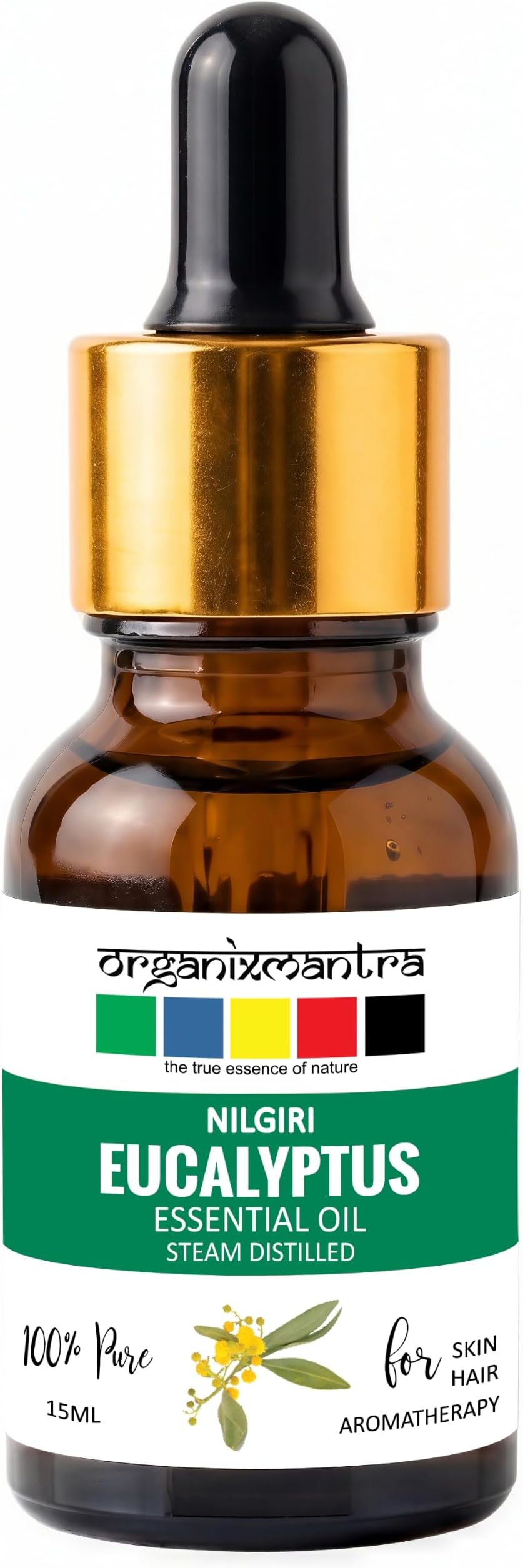 Eucalyptus Essential Oil for Skin, Hair, Sinus & DIY- 100% Natural & Steam Distilled Oil - 15ML