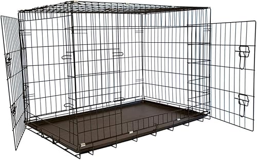 Iconic Pet - Cajón plegable de doble puerta para entrenamiento de mascotas con divisor, 30.0in