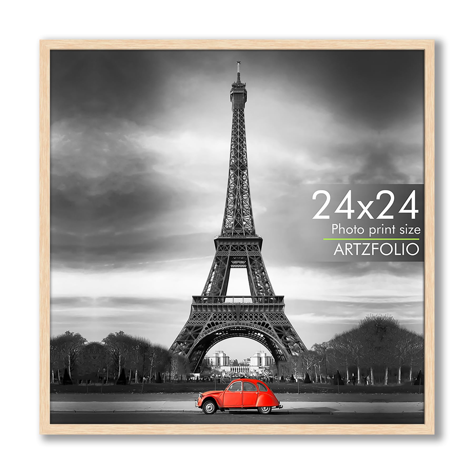 ArtzFolio Wall Photo Frame D581 | Extra Large Size Wall Photo Frames | Big Oversize Picture Frames Bedroom, Home & Office | Natural Brown | 24x24 inch (61x61 cms)