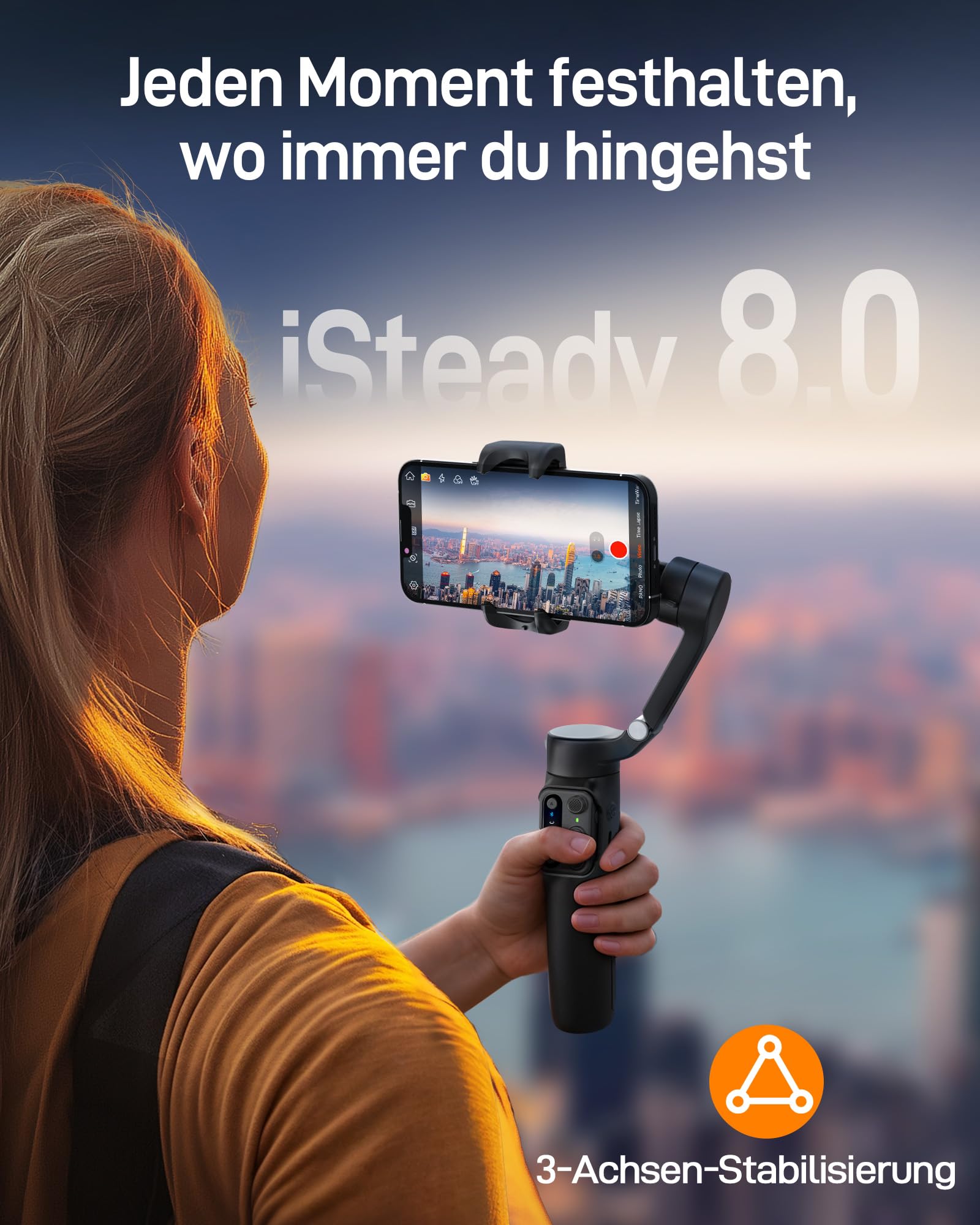 Hohem iSteady X3 SE Plus Gimbal Stabilizator do Telefonu 3-osiowy, składany z odpinanym pilotem i wysuwana rączką, 11h baterii — miniatura 3