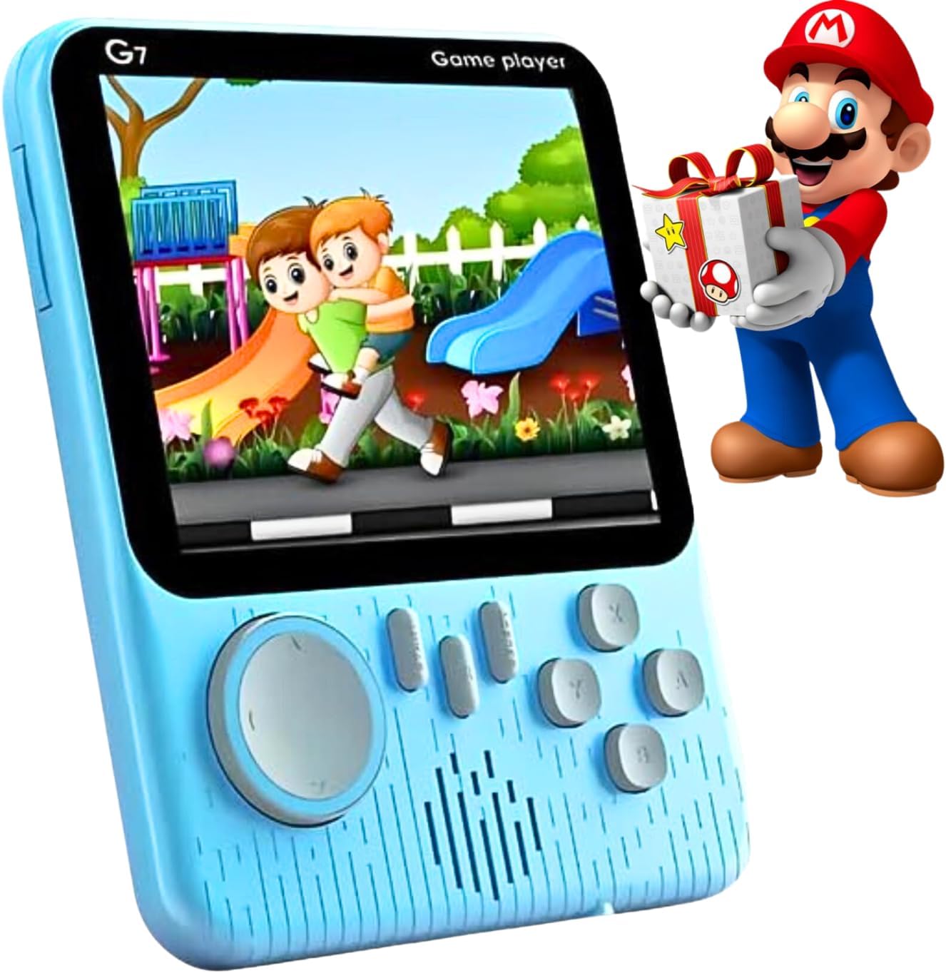Drumstone(December 10 Years Warranty) Mini G7 Retro Handheld Game Console | 666 Classic Gameslcd Display | Portabledevice With TV Output-Kids Special Card Not Included, Multicolour