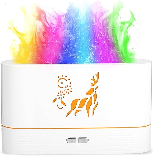 Difusor de aceite esencial de aroma colorido para el hogar, humidificador silencioso de llama de niebla fría para dormitorio con control remoto,