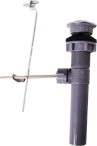 Miniatura 5 de Westbrass NM2BP-07 Grifo de lavabo de acrílico no metálico de 4 pulgadas y 2 manijas con drenaje emergente, níquel satinado