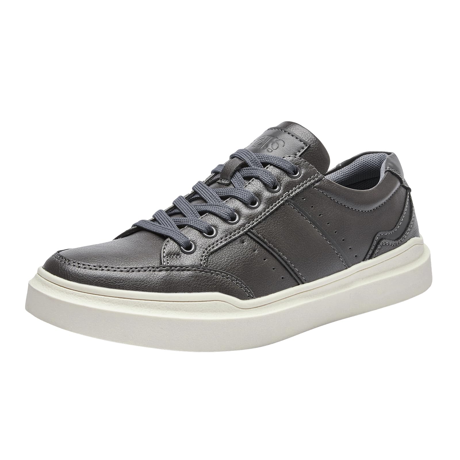 CLOWSEMen's Fashion Leather Sneakers Casual Shoes Low Top Tennis Shoes Comfortable Lace-Up Sneakers for Men