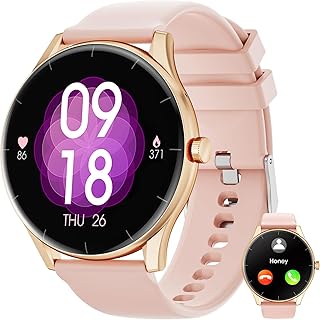 Smart Watch, Fitness Tracker for Men Women Answer/Make Calls, Smartwatches with Heart Rate Monitor, Blood Oxygen, Voice Assistant, Multiple Sports Modes, Waterproof Smartwatch for Android iPhone iOS