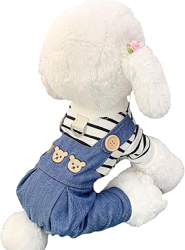 Ropa de perro para perros pequeños, pantalones de mezclilla para pareja, ropa para mascotas, overol de verano para perro, vestido de perro, disfraz