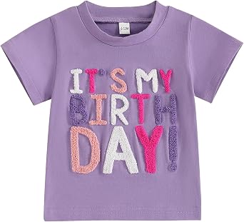 GOOCHEER Its My Birthday Girl Shirt 1st 2nd 3rd 4th 5th Girls Birthday T-Shirts Short Sleeve Tees Birthday Outfit Clohtes