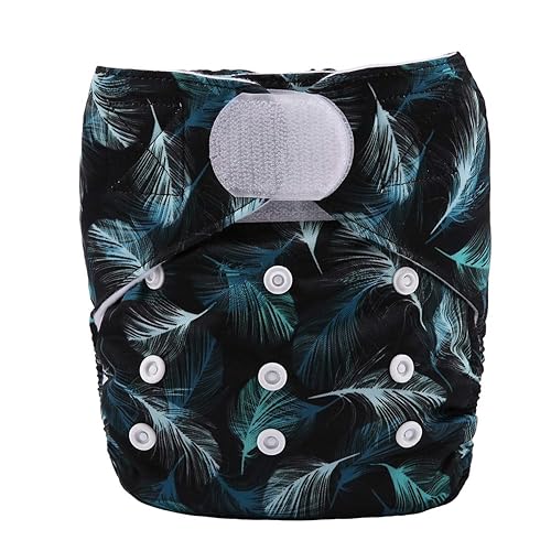 Miniatura 23 de Pañal de tela de bolsillo para bebé con gancho y lazo para niñas (rosas suculentas)