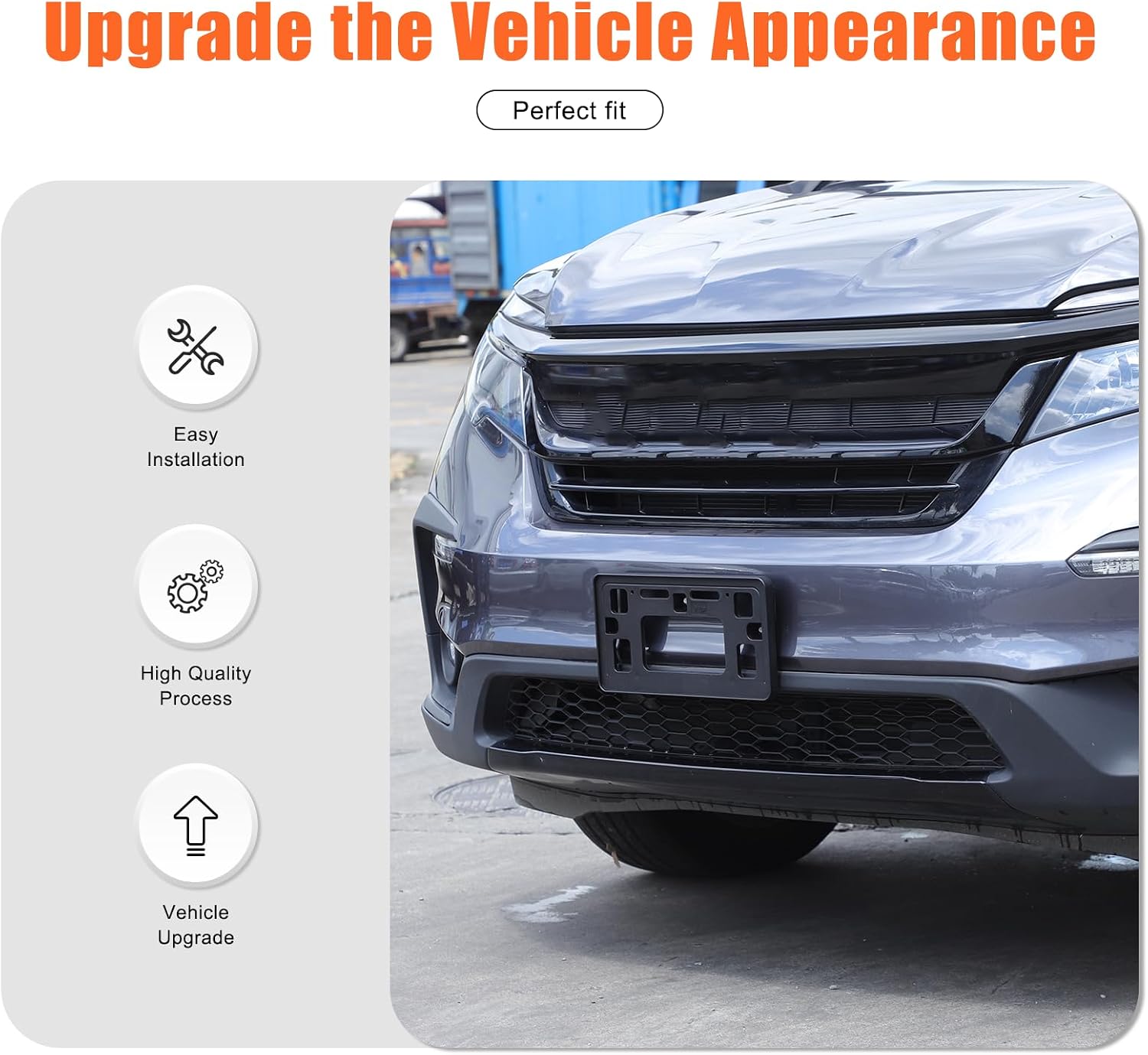 Front License Plate Bracket Holder Compatible with Honda Pilot 2015-2022, License Plate Mounting Kit, Rust-Proof, Rattle-Proof and Weather-Proof