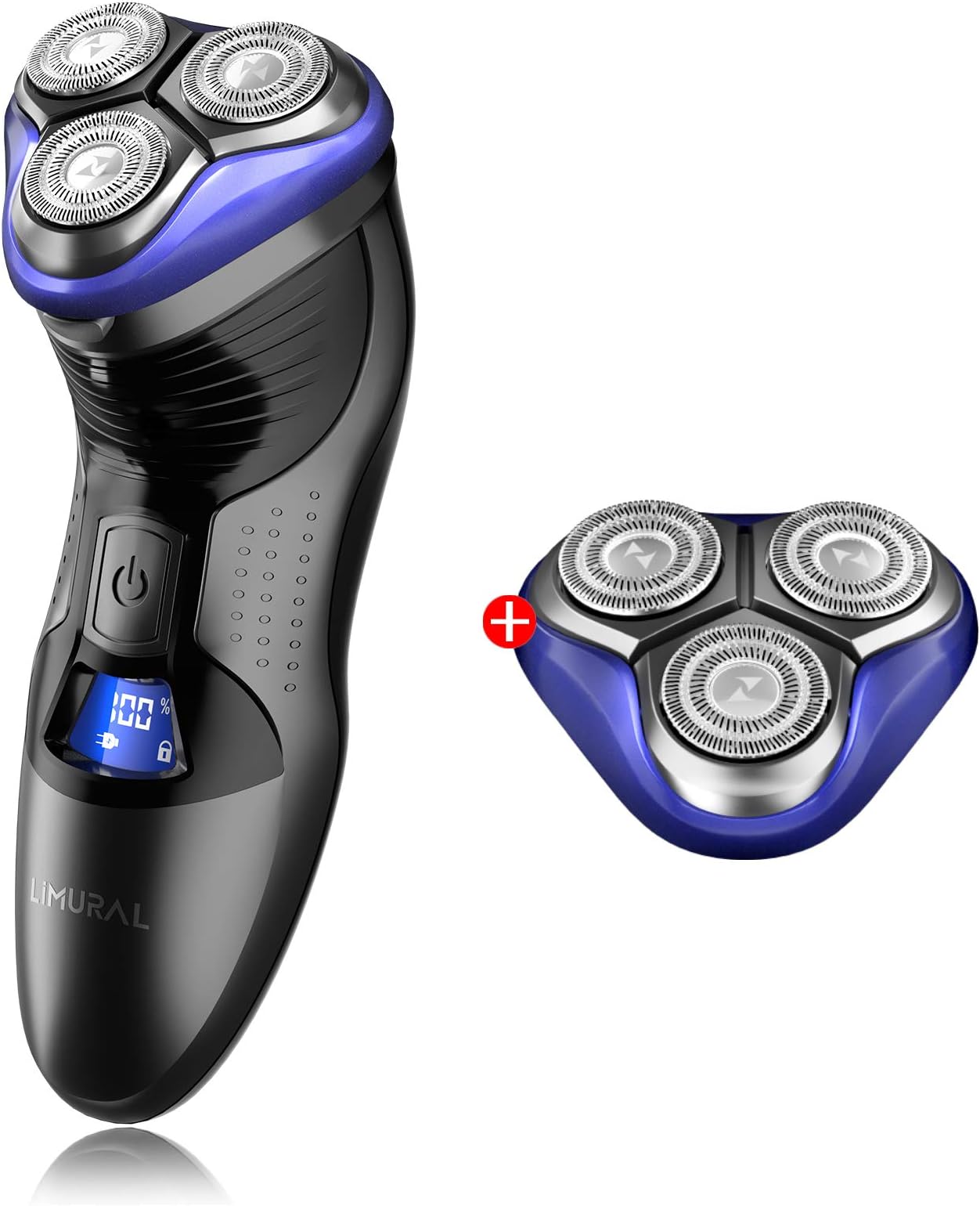 Limural Mens Electric Razors for Shaving, Electric Shavers for Men with Extra Replacement Blade LED Cordless Rechargeable Wet/Dry, Cordless Close Shave Men’s Grooming Kit with Pop-up Beard Trimmer