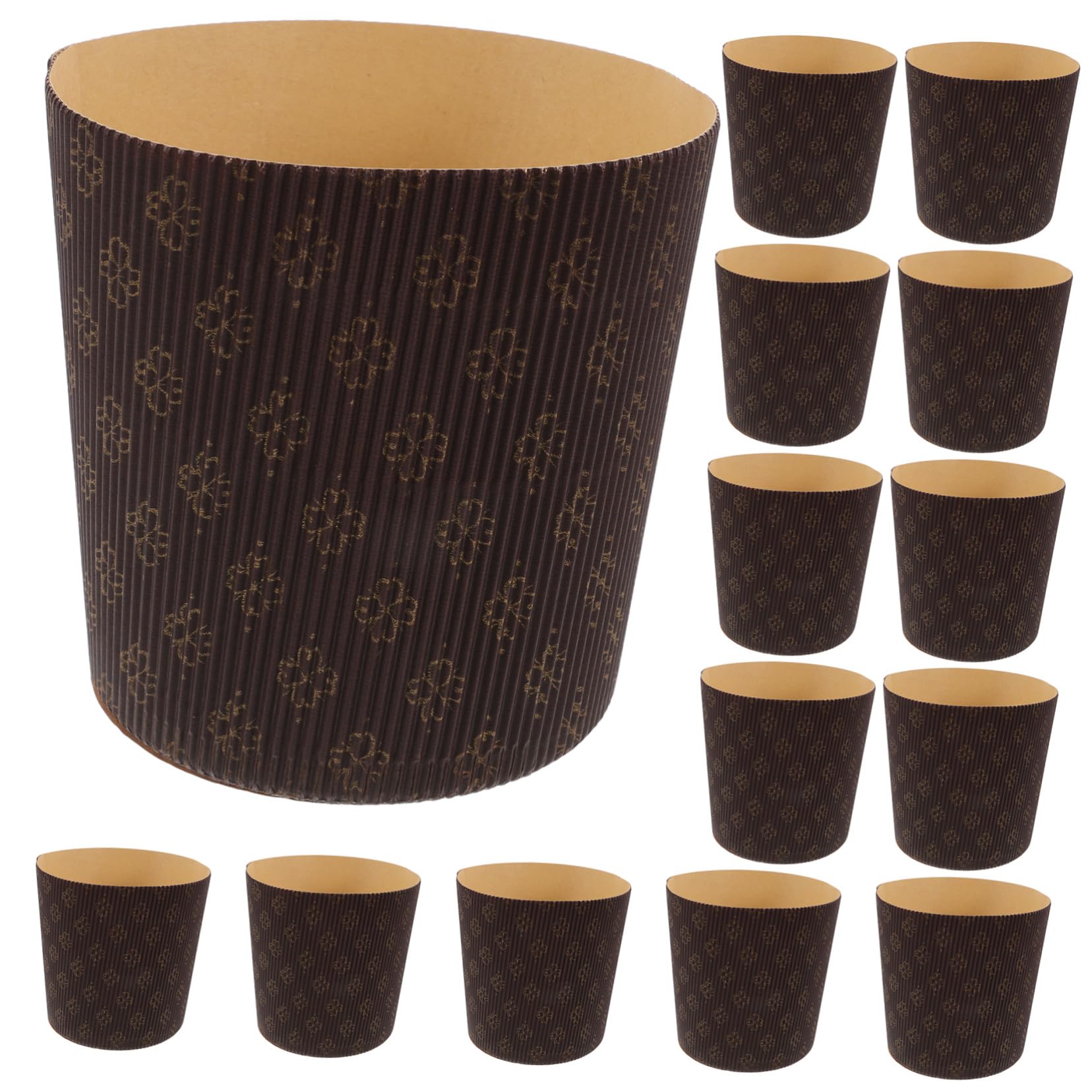 25 Piezas de Capacillos de Papel para Cupcakes Marrón, Molde para Hornear Revestimiento para Pastel, Fácil de Usar y Práctico para Repostería en Casa y Panaderías