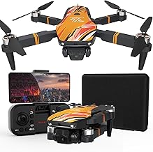 TTROARDS TT19 Mini Drone with Camera for Beginners, 1080P HD Camera, Obstacle Avoidance 270° Level 3 Wind Resistance, Drones for Kids Quad Folding Toy Gift, Orange