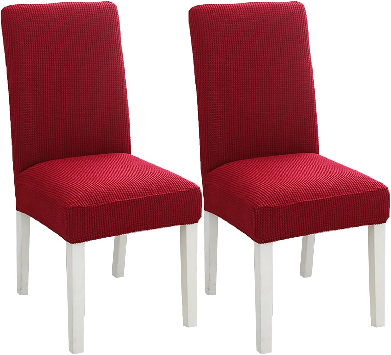 Extra Large High Back Spandex Stretch Dining Chair Cover Removable Party Home (Light Green, 6)