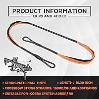 Vista 5 de Cobra Adder R9 - Cuerda de ballesta de 19.3 pulgadas, cuerdas de repuesto para tiro con arco