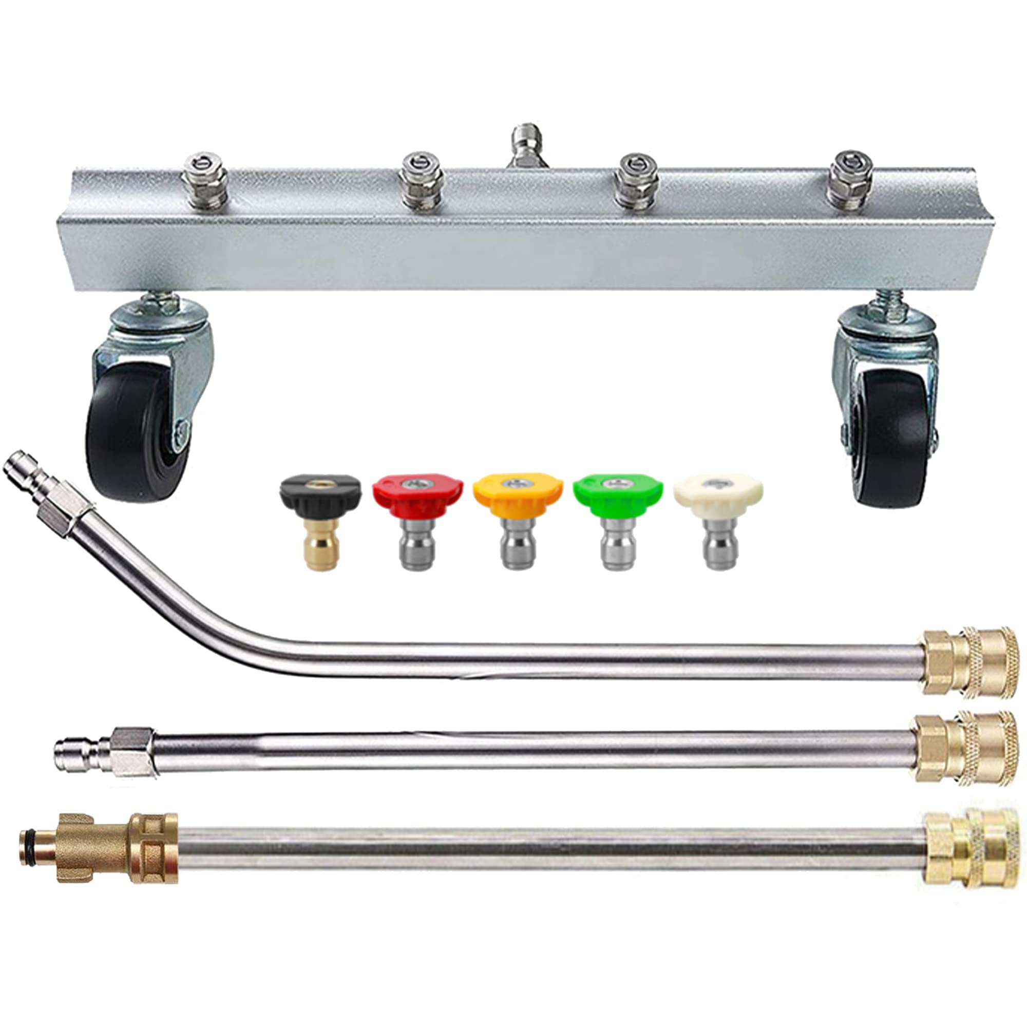 Pro-Kleen Chassis Cleaner and Lance Compatible with Bosch Pressure Washers with 5 Spray Jet Adaptors - Underbody Undercarriage