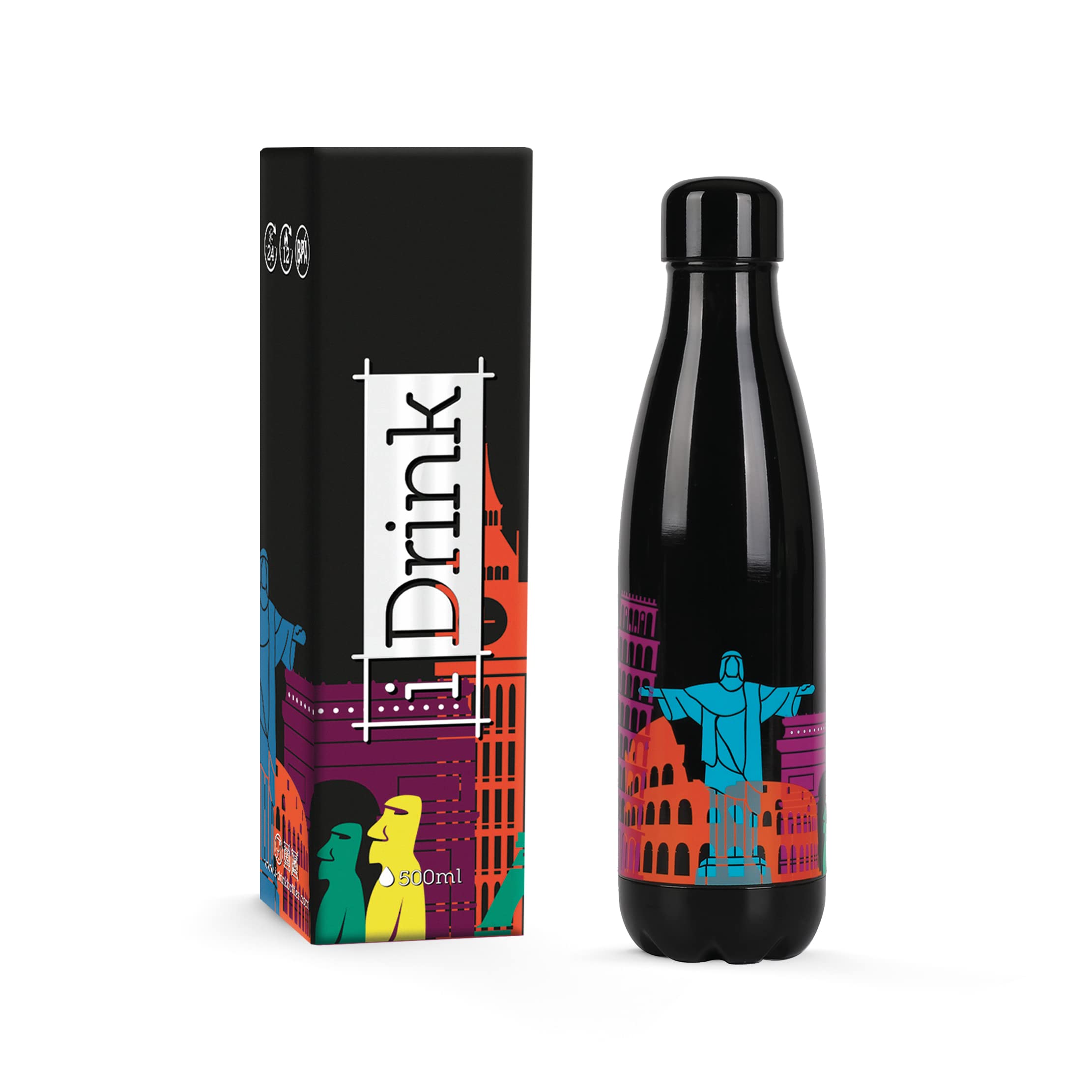I-Drink Botella térmica Panda 750 ml, Metal — view 21
