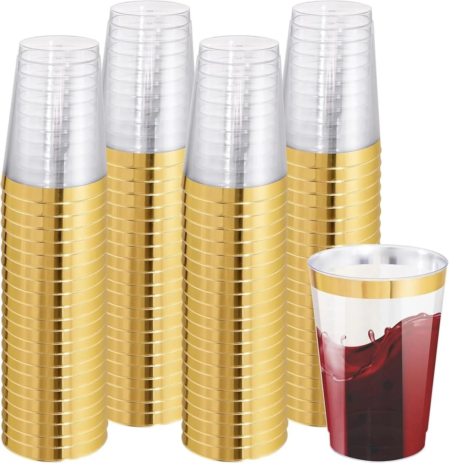 Paquet de 50 gobelets en plastique, à rebord pour Bricolage Mariage Fêtes