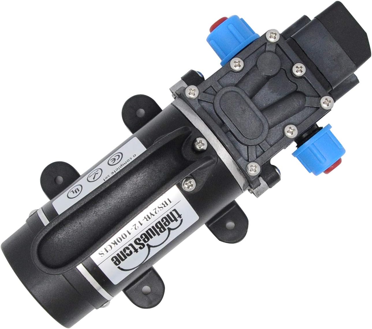 theBlueStone 100W DC 12V High Pressure Micro Diaphragm Demand Water Pump for Car Washing Boat Cleaning Garden Watering Outdoor Mist Cooling