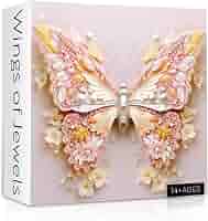 1000 Piece Crystal Butterfly Jigsaw Puzzle - Sparkling Gemstone Art, 23.85x23.85 Inches - View #9