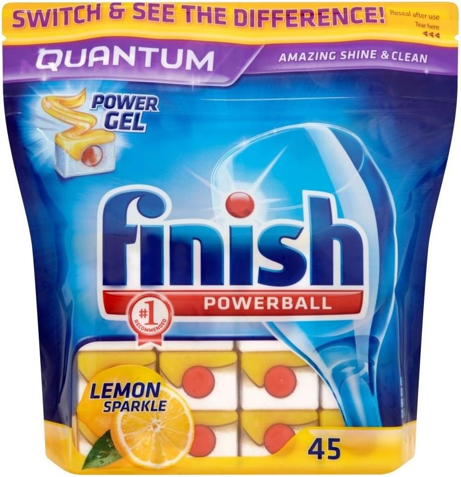Finish Quantum Powerball Dishwasher Tablets Lemon (45) - Pack of 2