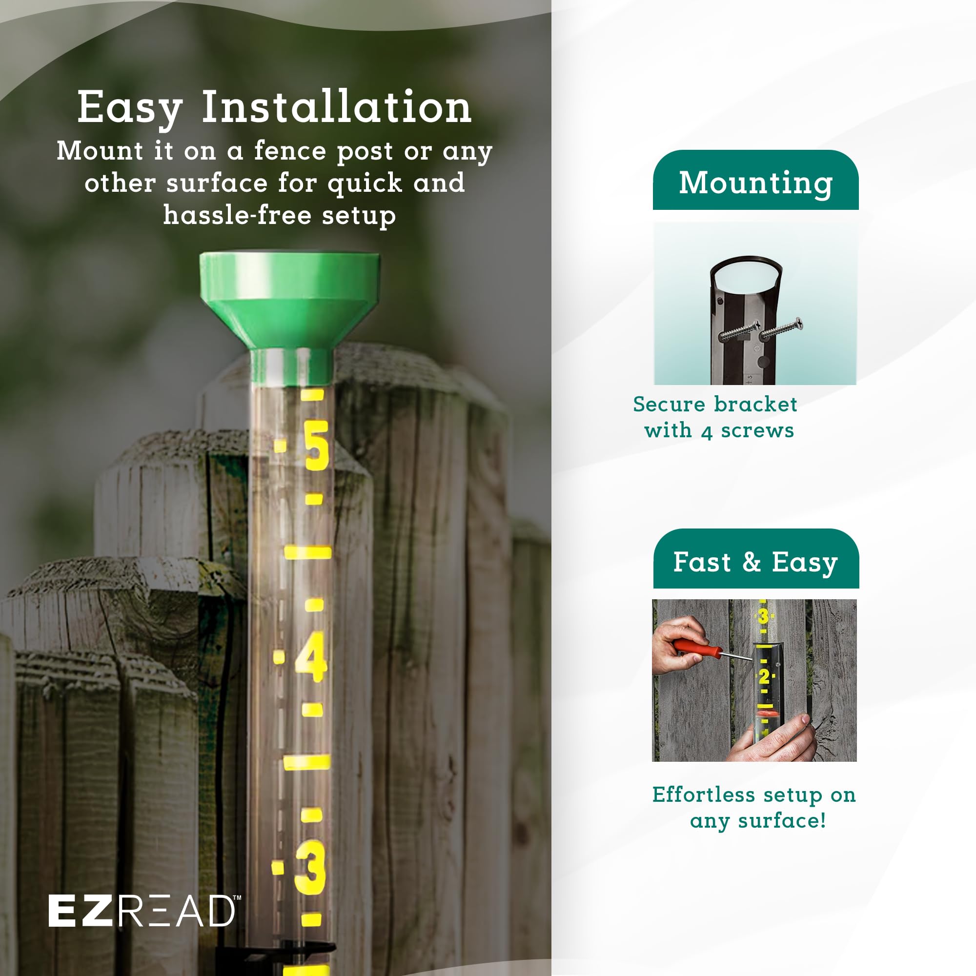 RUNADI B & L Industries 1990-12 E-Z Read Jumbo Rain-Gauge Outdoor, Casa, Giardino, Fornitura, Manutenzione