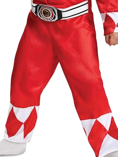 Miniatura 3 de Disguise Red Ranger - Disfraz infantil musculoso para niño, rojo, talla (2T)