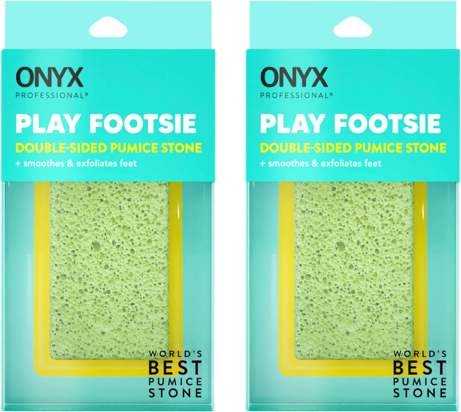 2 in 1 Pumice Stone, 100% Siliglass Callus Remover for Feet, Elbows, Knees, Dead Skin, Heels, Hands, Foot File Scrubber Exfoliator Removes Hard, Rough, Dry Skin (2 Pack)